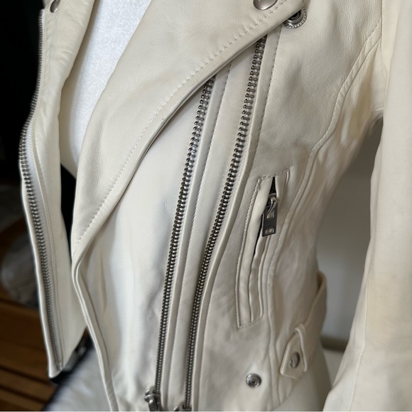 SALE🥧 IRO White Lamb Leather Jacket - Picture 8 of 16